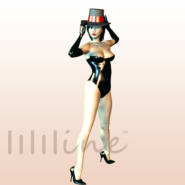Sexy Female Dancer 3D Model